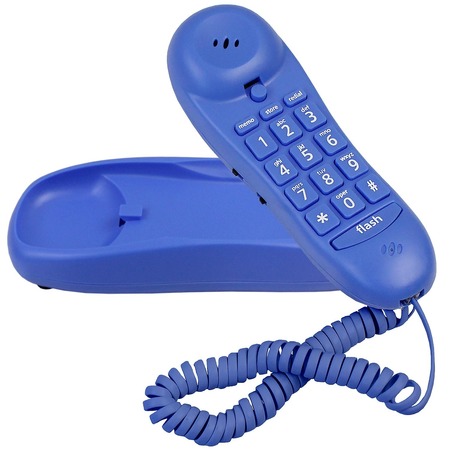 Blue Donuts Slimline Blue Colored Phone For Wall Or Desk With Memory BD3473632